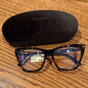 Tom Ford Dark Havana Cat Eye Glasses tf5971b